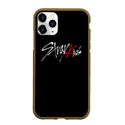 Чехол iPhone 11 Pro матовый STRAY KIDS, цвет: 3D-коричневый