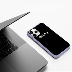 Чехол iPhone 11 Pro матовый Relax 1, цвет: 3D-светло-сиреневый — фото 2