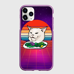 Чехол iPhone 11 Pro матовый Woman yelling at a cat, цвет: 3D-фиолетовый