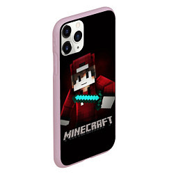 Чехол iPhone 11 Pro матовый MINECRAFT, цвет: 3D-розовый — фото 2