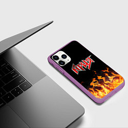 Чехол iPhone 11 Pro матовый Ария, цвет: 3D-фиолетовый — фото 2