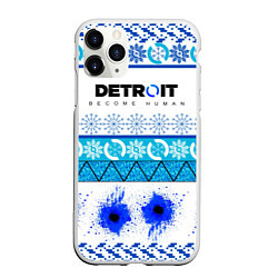 Чехол iPhone 11 Pro матовый DETROIT: НОВОГОДНИЙ, цвет: 3D-белый