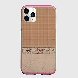 Чехол iPhone 11 Pro матовый Всадники, цвет: 3D-малиновый