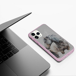 Чехол iPhone 11 Pro матовый Лошадь, цвет: 3D-розовый — фото 2