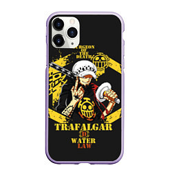 Чехол iPhone 11 Pro матовый One Piece Trafalgar Water, цвет: 3D-светло-сиреневый