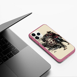 Чехол iPhone 11 Pro матовый One Piece, цвет: 3D-малиновый — фото 2