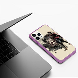 Чехол iPhone 11 Pro матовый One Piece, цвет: 3D-фиолетовый — фото 2