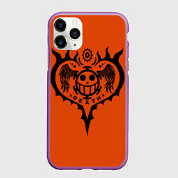 Чехол iPhone 11 Pro матовый One Piece, цвет: 3D-фиолетовый