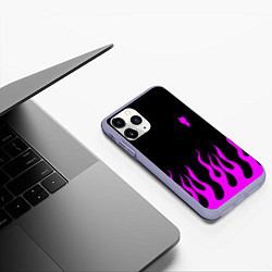 Чехол iPhone 11 Pro матовый Billie Eilish, цвет: 3D-светло-сиреневый — фото 2