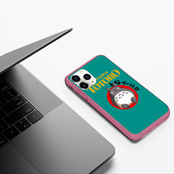 Чехол iPhone 11 Pro матовый Totoro, цвет: 3D-малиновый — фото 2