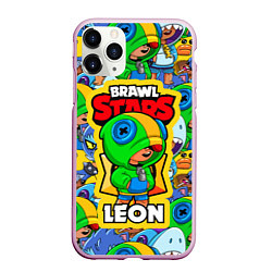 Чехол iPhone 11 Pro матовый BRAWL STARS LEON