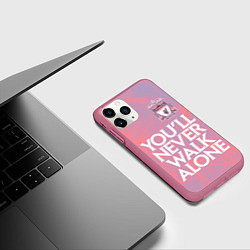 Чехол iPhone 11 Pro матовый LIVERPOOL, цвет: 3D-малиновый — фото 2