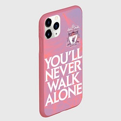 Чехол iPhone 11 Pro матовый LIVERPOOL, цвет: 3D-малиновый — фото 2