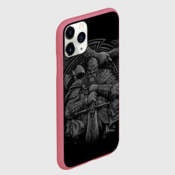 Чехол iPhone 11 Pro матовый Викинг, цвет: 3D-малиновый — фото 2