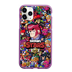 Чехол iPhone 11 Pro матовый BRAWL STARS COLT, цвет: 3D-фиолетовый