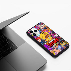 Чехол iPhone 11 Pro матовый BRAWL STARS SALLY LEON, цвет: 3D-черный — фото 2
