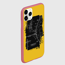 Чехол iPhone 11 Pro матовый Recurve bow, цвет: 3D-малиновый — фото 2