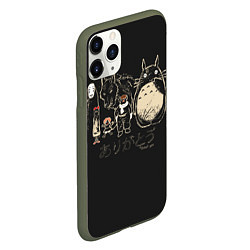 Чехол iPhone 11 Pro матовый My Neighbor Totoro, цвет: 3D-темно-зеленый — фото 2