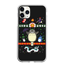 Чехол iPhone 11 Pro матовый Totoro, цвет: 3D-белый