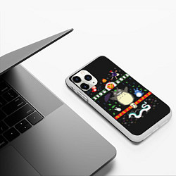 Чехол iPhone 11 Pro матовый Totoro, цвет: 3D-белый — фото 2