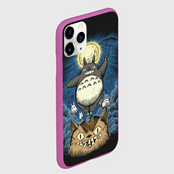 Чехол iPhone 11 Pro матовый My Neighbor Totoro, цвет: 3D-фиолетовый — фото 2