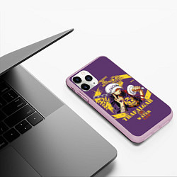 Чехол iPhone 11 Pro матовый One Piece Trafalgar, цвет: 3D-розовый — фото 2