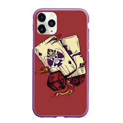 Чехол iPhone 11 Pro матовый One Piece, цвет: 3D-фиолетовый