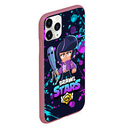 Чехол iPhone 11 Pro матовый BRAWL STARS BIBI, цвет: 3D-малиновый — фото 2