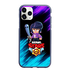 Чехол iPhone 11 Pro матовый BRAWL STARS BIBI, цвет: 3D-серый