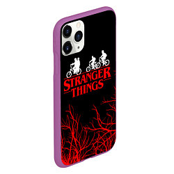 Чехол iPhone 11 Pro матовый STRANGER THINGS, цвет: 3D-фиолетовый — фото 2