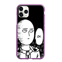 Чехол iPhone 11 Pro матовый ONE-PUNCH MAN, цвет: 3D-фиолетовый