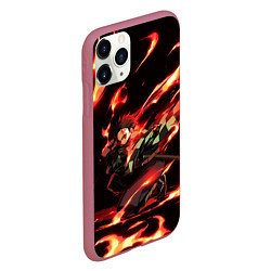 Чехол iPhone 11 Pro матовый KIMETSU NO YAIBA, цвет: 3D-малиновый — фото 2