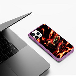 Чехол iPhone 11 Pro матовый KIMETSU NO YAIBA, цвет: 3D-фиолетовый — фото 2