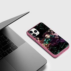 Чехол iPhone 11 Pro матовый KIMETSU NO YAIBA, цвет: 3D-малиновый — фото 2