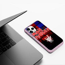 Чехол iPhone 11 Pro матовый Iron Maiden, цвет: 3D-розовый — фото 2