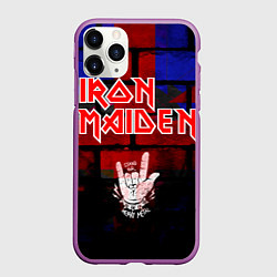 Чехол iPhone 11 Pro матовый Iron Maiden, цвет: 3D-фиолетовый