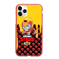 Чехол iPhone 11 Pro матовый BRAWL STARS MAX, цвет: 3D-красный