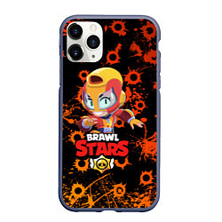 Чехол iPhone 11 Pro матовый BRAWL STARS MAX, цвет: 3D-серый