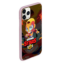 Чехол iPhone 11 Pro матовый BRAWL STARS MAX, цвет: 3D-розовый — фото 2