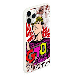 Чехол iPhone 11 Pro матовый GTO Крутой учитель онидзука, цвет: 3D-белый — фото 2