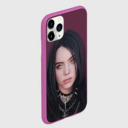 Чехол iPhone 11 Pro матовый BILLIE EILISH, цвет: 3D-фиолетовый — фото 2