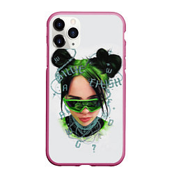 Чехол iPhone 11 Pro матовый BILLIE EILISH, цвет: 3D-малиновый