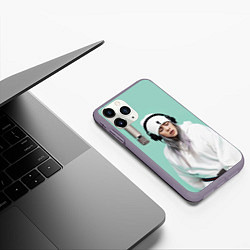 Чехол iPhone 11 Pro матовый BILLIE EILISH, цвет: 3D-серый — фото 2