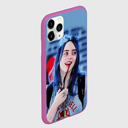 Чехол iPhone 11 Pro матовый BILLIE EILISH, цвет: 3D-фиолетовый — фото 2