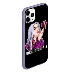 Чехол iPhone 11 Pro матовый BILLIE EILISH, цвет: 3D-серый — фото 2