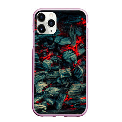 Чехол iPhone 11 Pro матовый Уголь, цвет: 3D-розовый