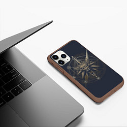 Чехол iPhone 11 Pro матовый Ведьмак 3: Дикая Охота, цвет: 3D-коричневый — фото 2