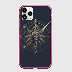 Чехол iPhone 11 Pro матовый Ведьмак 3: Дикая Охота, цвет: 3D-малиновый