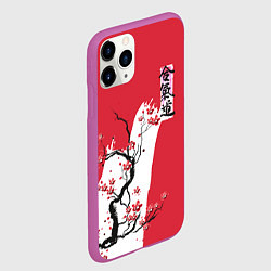 Чехол iPhone 11 Pro матовый Сакура Айкидо, цвет: 3D-фиолетовый — фото 2