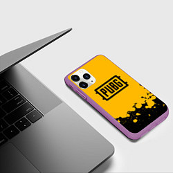 Чехол iPhone 11 Pro матовый PUBG, цвет: 3D-фиолетовый — фото 2